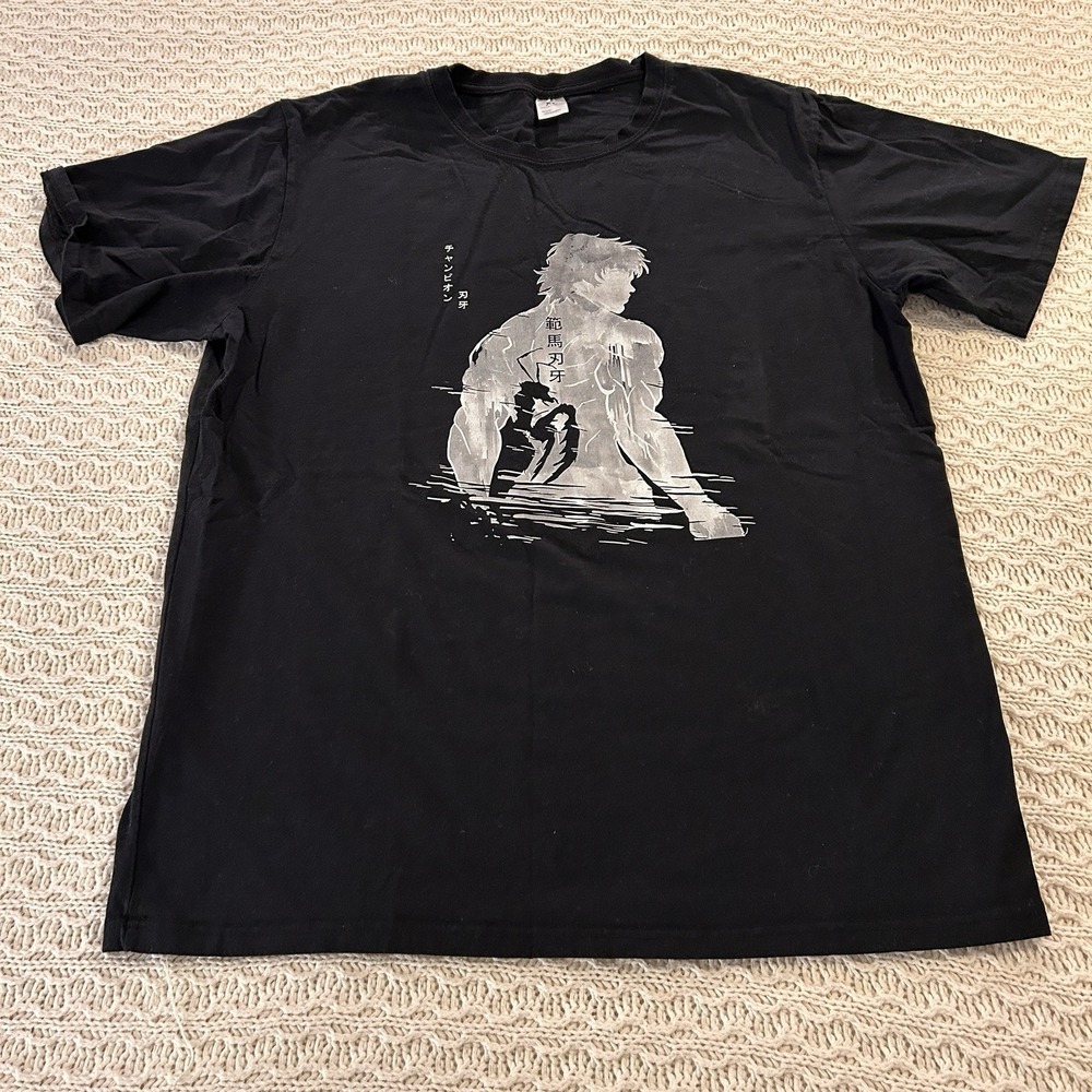 Anime Style‎ Baki The Grappler Men's XL Tee Shirt Black And White